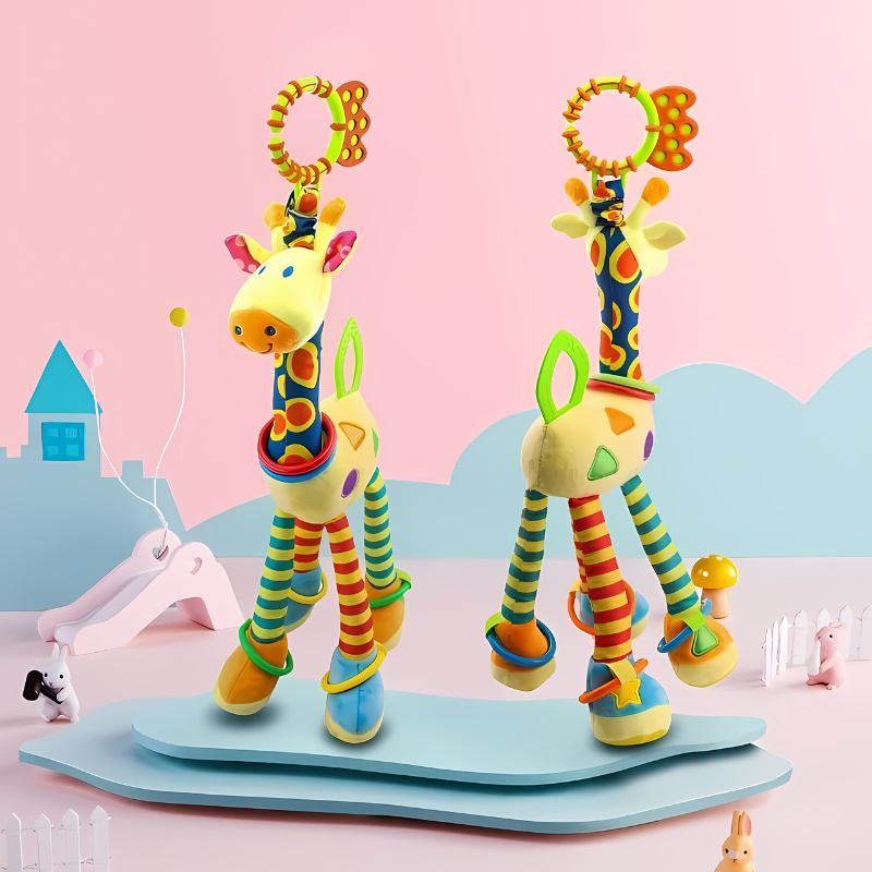 ChewiGira™ – Weiche Giraffe mit Beißring – Sensorisches Kuscheltier