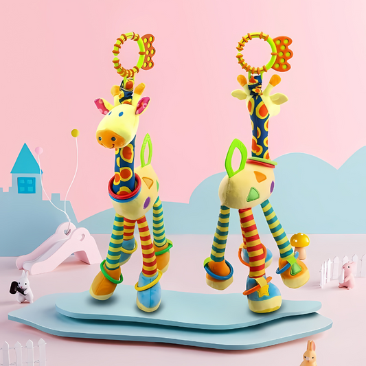 ChewiGira™ – Weiche Giraffe mit Beißring – Sensorisches Kuscheltier