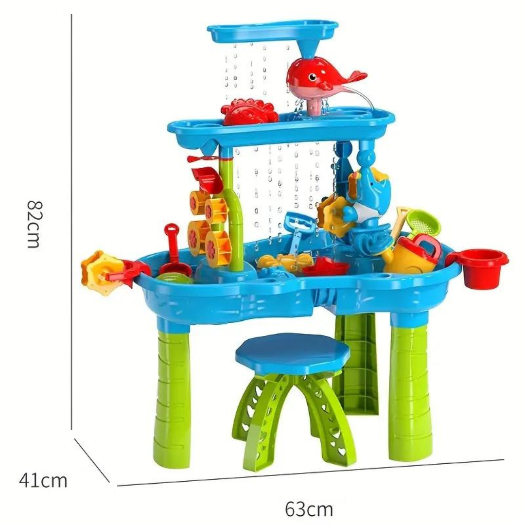SplashTower™ – Der 3-in-1 Sand- und Wasserspieltisch