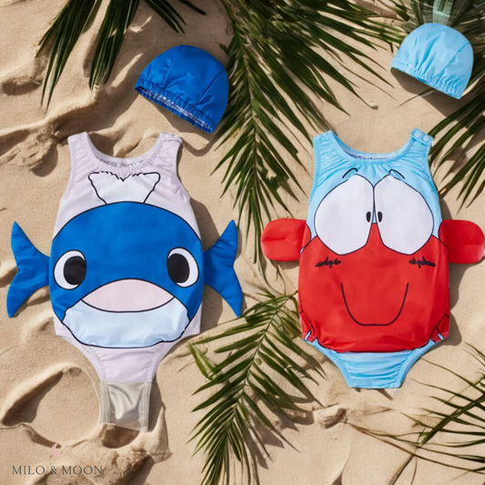 Zonnespetter™ Schwimmset – Badeanzug + Mütze für Mädchen