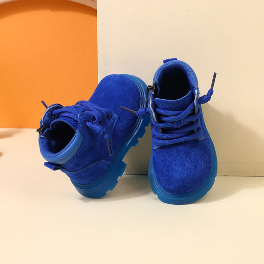 SuedeStride™ – Kinder Boots aus Veloursleder – Stylisch & Robust