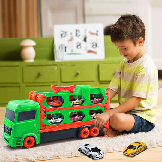 SpeedTruck™ 2-in-1 Spielzeugtruck – Rennen, Transportieren & Aufbewahren
