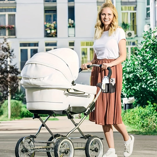 TinyClip™ – Kinderwagenhalter für Handy & Getränk