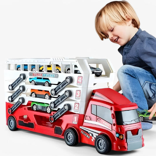 LoadRacer™ | Spielzeug-Autotransporter – lehrreich und unterhaltsam!
