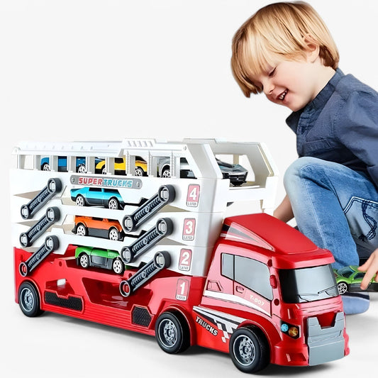 LoadRacer™ | Spielzeug-Autotransporter – lehrreich und unterhaltsam!