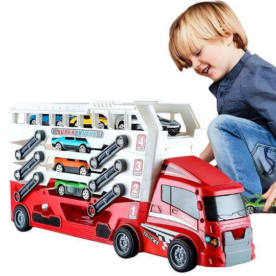 LoadRacer™ | Spielzeug-Autotransporter – lehrreich und unterhaltsam!