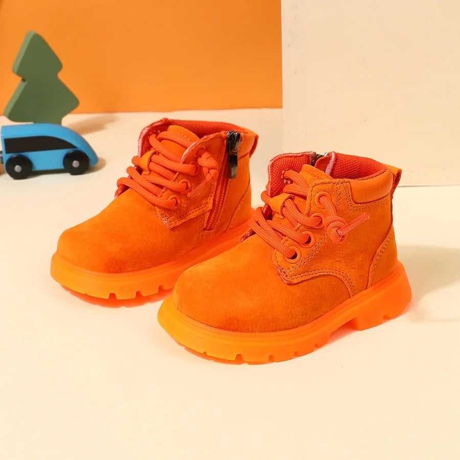 SuedeStride™ – Kinder Boots aus Veloursleder – Stylisch & Robust