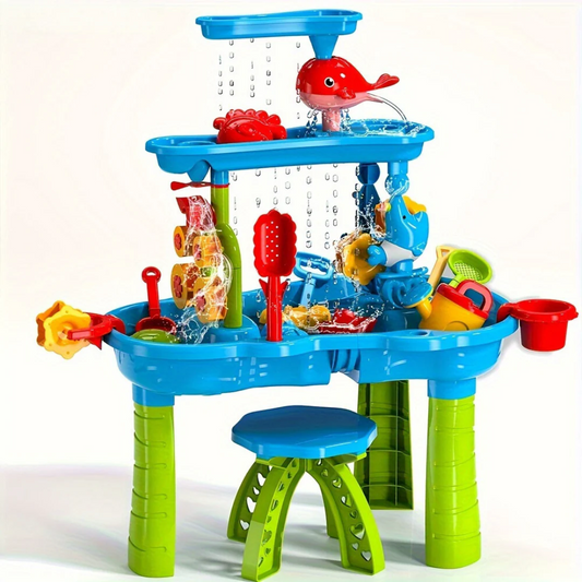 SplashTower™ – Der 3-in-1 Sand- und Wasserspieltisch