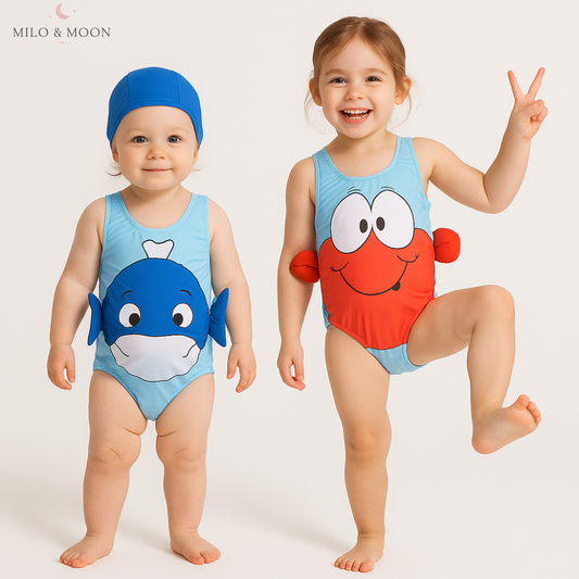 Zonnespetter™ Schwimmset – Badeanzug + Mütze für Mädchen