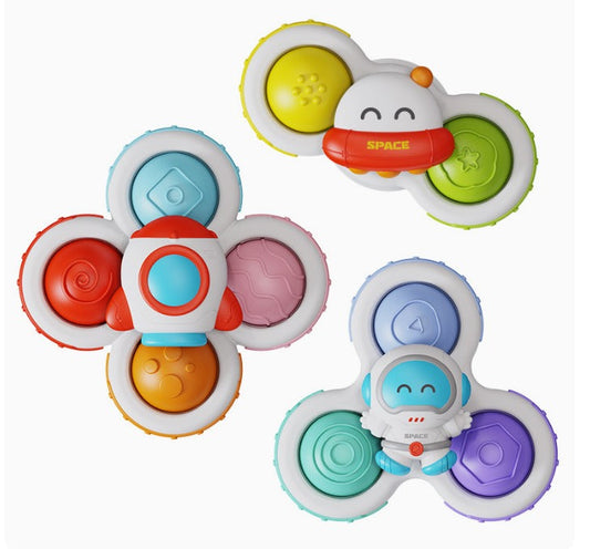 Spin & Play™ – Sensorisches Baby-Spinner-Set (3 Stück)