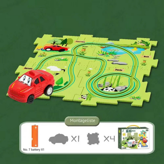 Bauen und Rennen fahren set