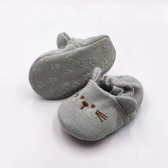 NestleToes™ – Antirutsch Babyslofje us Baumwolle – Warme Baby Schuhe