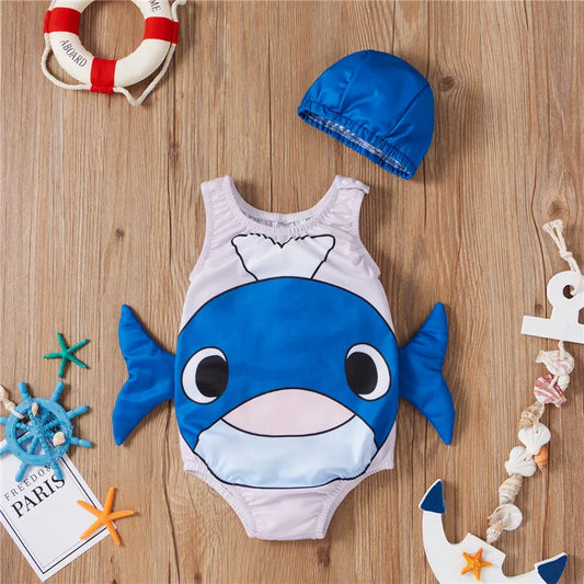 Zonnespetter™ Schwimmset – Badeanzug + Mütze für Mädchen