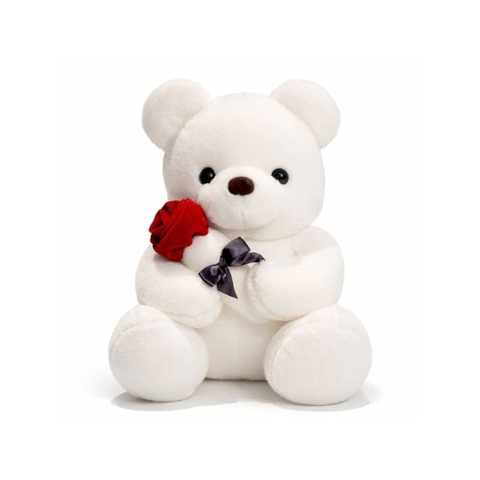 Juliana — White Rose Bear (23cm)