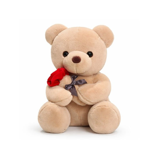 Lavinia — Brown Rose Bear (23cm)